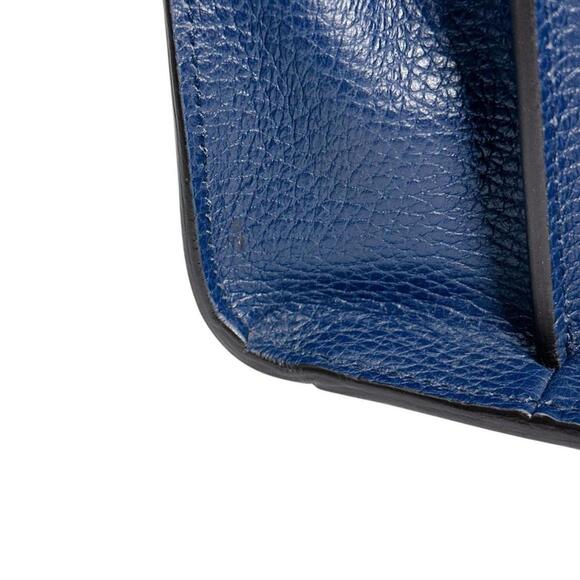 GUCCI Blue Leather Bamboo Bag - Picture 12 of 16